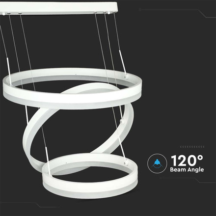 92W Soft Light Chandelier Dimmable White 3000K