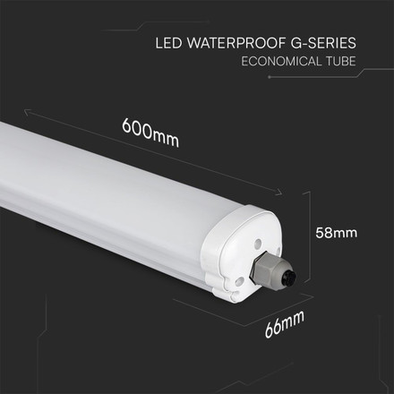 LED Waterproof Lamp SAMSUNG CHIP G-SERIES 600mm 18W 6500K