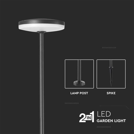 LED Градинско Колче 12W 3000K IP65 Антрацит SKU 23021 V-TAC