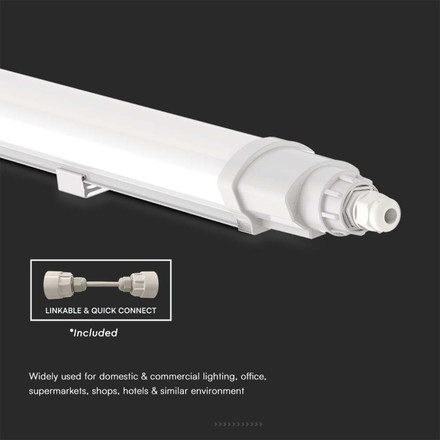 LED Waterproof Lamp L-SERIES 1200mm 36W 6400K Linkable