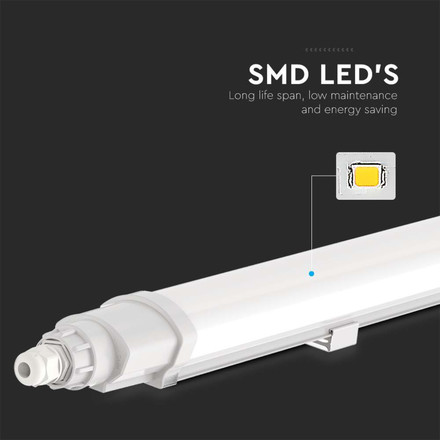 LED Waterproof Lamp L-SERIES 1200mm 36W 6400K Linkable