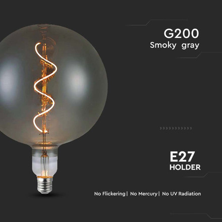 LED Bulb - 4W Filament Spiral G200S 2700K Smoky Glass