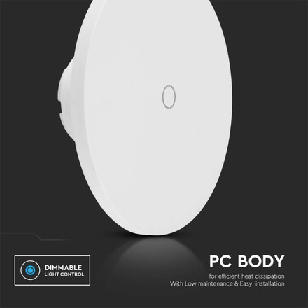 12W LED Wall Light Black White Dimmable 3in1