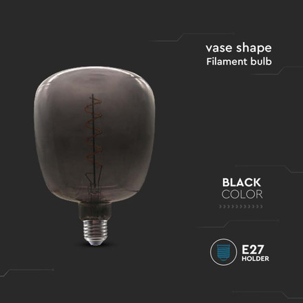 LED Bulb - 4W Filament Vase Shape Black