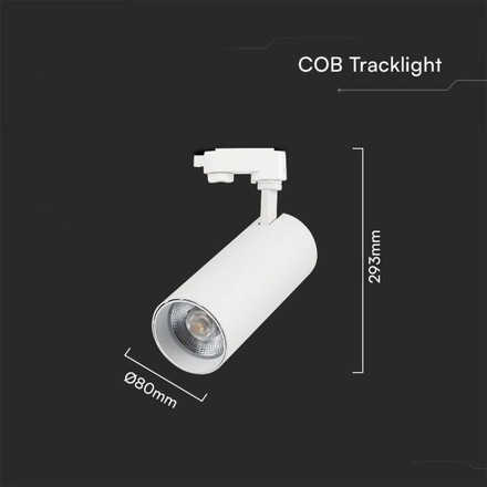 30W LED COB Tracklight 3in1 White Body