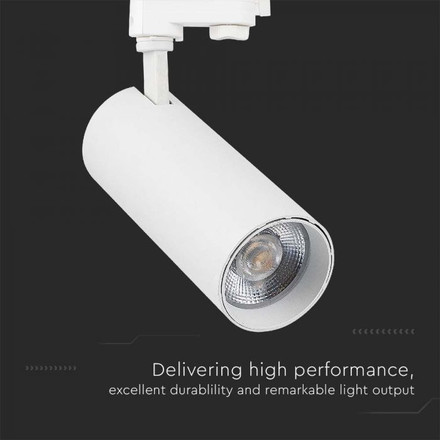 30W LED COB Tracklight 3in1 White Body