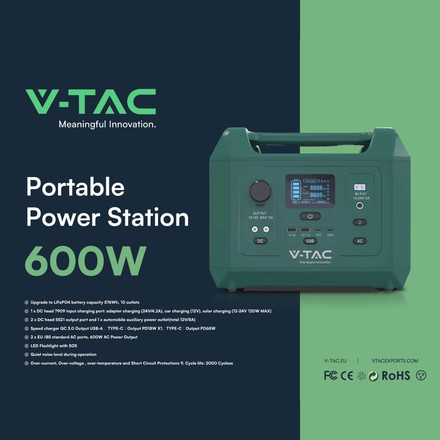 600W Output Portable Power Station EU Socket