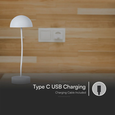 3W LED Table Lamp 3000K White Body