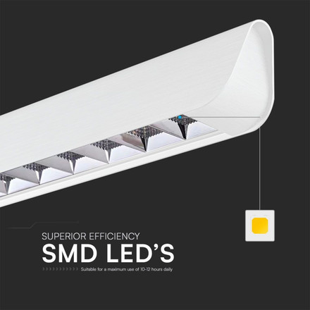 LED Линейно Висящо Тяло Лупа-CCT 3IN1 - Бяло 36W SKU 23342 V-TAC