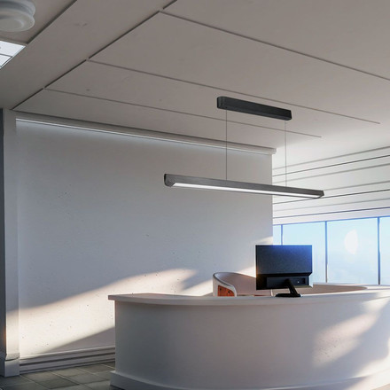 LED Линейно Висящо Тяло Дифузер-CCT 3IN1 - Сив Мат 36W SKU 23347 V-TAC