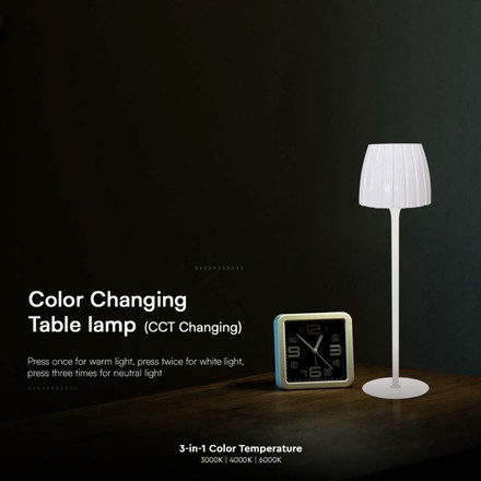 LED Настолна Лампа 3000K Бяло 2.7W SKU 23355 V-TAC