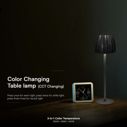 2.7W LED Table Lamp 3000K Black