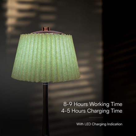 1.5W LED Table Lamp 3000K Chrome + Pale Green