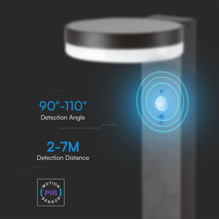 LED Соларна Наземна Със Сензор и Батерия 5.5W 2200MA LI 3.7V SKU 23399 V-TAC