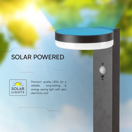 LED Соларна Наземна Със Сензор и Батерия 5.5W 2200MA LI 3.7V SKU 23399 V-TAC