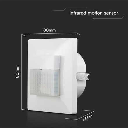 PIR Sensor Two Whire Line 120º Detection Rate White body