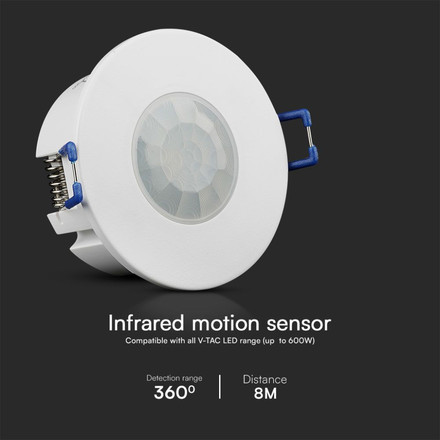 COB PIR Sensor Two 360º Detection Rate White body