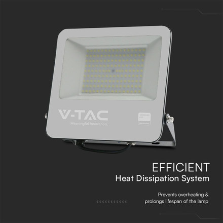 LED Прожектор 100W SAMSUNG Чип 1м Кабел Черно Тяло 6400K SKU 23441 V-TAC