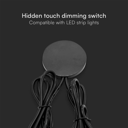 Hidden Touch Dimmer Switch For LED Strip Light Black Body