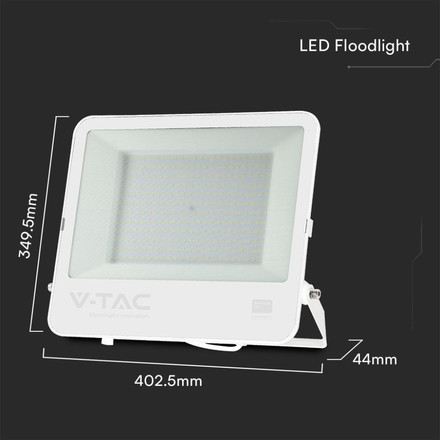 200W LED Floodlight SMD SAMSUNG CHIP 1m Wire White Body White Frosted Glass 4000K