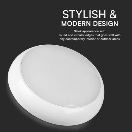 Samsung Round LED Ceiling Light Chip 20W with Microwave Motion Sensor White Color 3in1 IP65