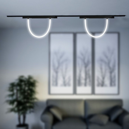 LED Магнитен Релсов Осветител Гъвкав 12W 1M CCT: 3000K Димиращ Черно Тяло SKU 10277 V-TAC