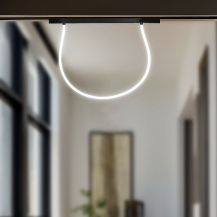 24W LED Magnetic Track Light Flexible Tube  2M CCT: 3000K Dimmable Black Body