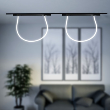 24W LED Magnetic Track Light Flexible Tube  2M CCT: 3000K Dimmable Black Body