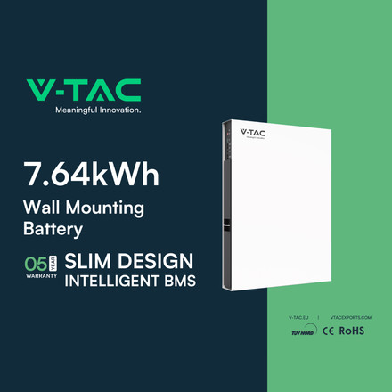 Литиева батерия за фотоволтаични системи 7.64kWh LiFePO4 160Ah 48V SKU 11548 V-TAC