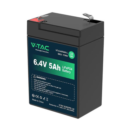 6.4V 5Ah Литиева батерия L70 W47 H99 SKU 11943 V-TAC