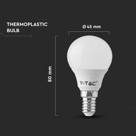 LED Крушка E14 4.5W 4000K P45 3 Броя в Сет SKU 217358 V-TAC
