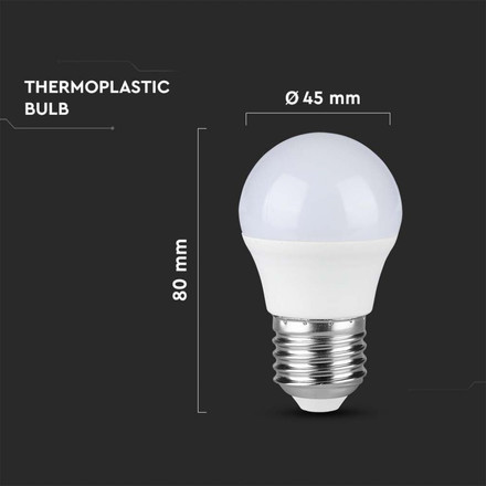 LED Крушка E27 4.5W 6500K G45 3 Броя в Сет SKU 217364 V-TAC