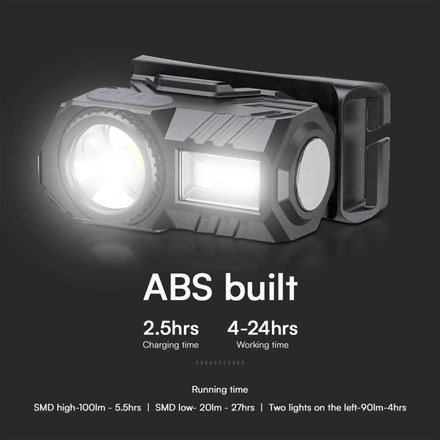 3W SMD Презаредим Челник RGB IP44 SKU 23339 V-TAC