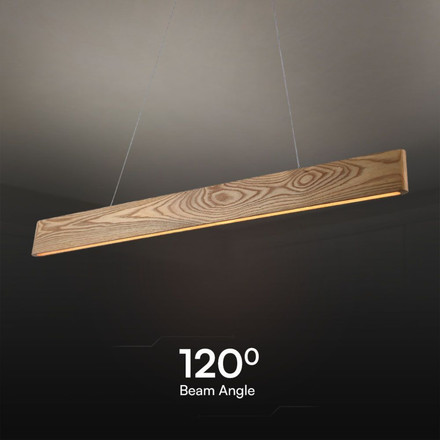 24W LED Pendant Lampholder Wood Painting+White Body L900*H40