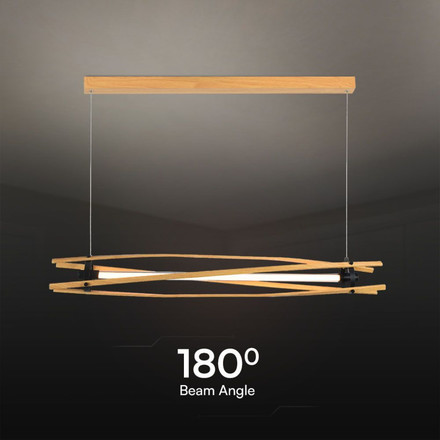 LED Пендел Дизайн Дърво иБяло Тяло L1200 SKU 23368 V-TAC
