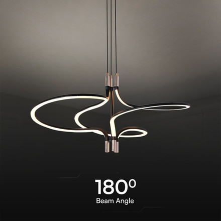 LED Пендел Дизайн Злато и Черно Тяло SKU 23370 V-TAC