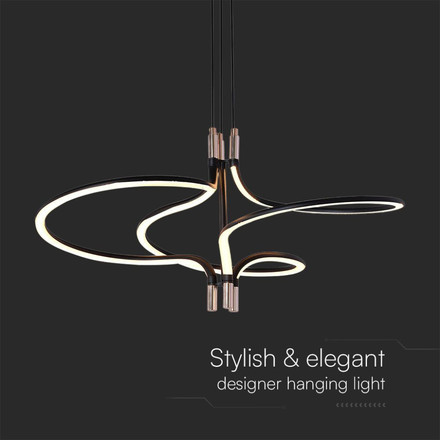 LED Пендел Дизайн Злато и Черно Тяло SKU 23370 V-TAC