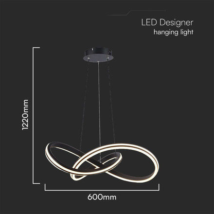 LED Designer Pendant Lampholder Black + White Body D600