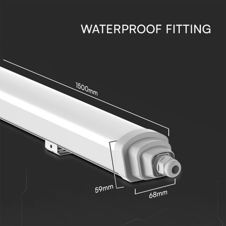 LED Waterproof Lamp SAMSUNG CHIP GT Series 1500mm 48W 6500K 120LM/WATT Quick Connection