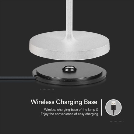 LED Настолна Лампа 3000K IP54 Пясък Бяло Тяло 1.5W SKU 23445 V-TAC