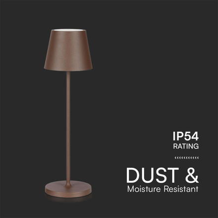 LED Настолна Лампа 3000K IP54 Пясък Corten Тяло 1.5W SKU 23446 V-TAC