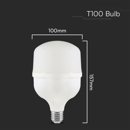 LED Крушка - 30W Plastic T100 6500K SKU 23571 V-TAC