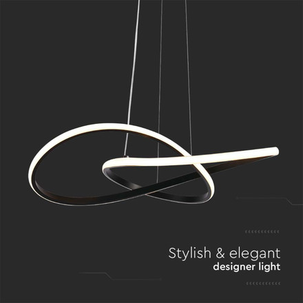 LED Попилеи 20W 3000K Ф500 Черен SKU 8012 V-TAC