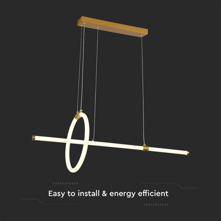 LED Попилеи 16W 3000K Златист SKU 8023 V-TAC