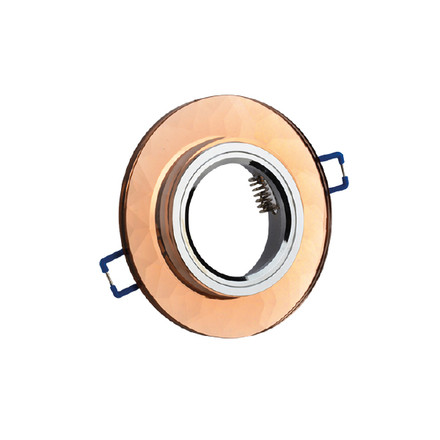 SPOT LIGHT FIXTURE RECESSED MOUNTED PALACE-01 ROUND COPPER GU5.3 MR16 