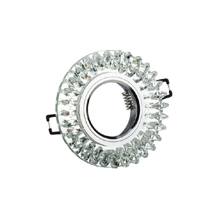 Луничка за таван GU5.3 MR16 корпус кръг Φ95x22mm Хром и Стъкло 2012150 VITO