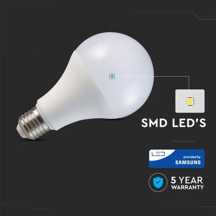 LED Bulb - SAMSUNG CHIP 18W E27 A80 Plastic 6400K