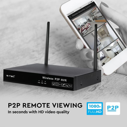 SKU 8400 WIFI IP Камера NVR Камера 1080P СЕТ IP20 с марка V-TAC