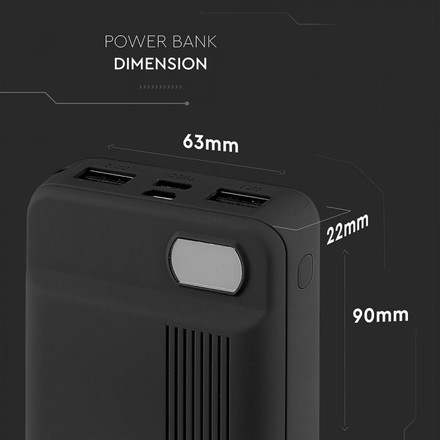 SKU 8850 Външна Батерия 10000 ma/H Черна с марка V-TAC