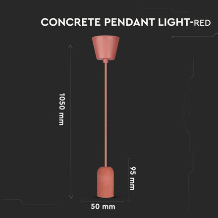 Cocrete Pendant Light Red